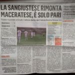 Maceratese Sangiustese sul Corriere Adriatico